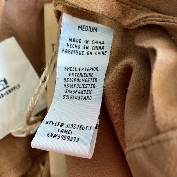 Thread & Supply Camel Faux Soft Suede Drape Jacket - Picture 6 of 6